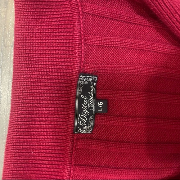 Iconic Y2K Red Cardigan With Collar And Buttons - Picture 3 of 6